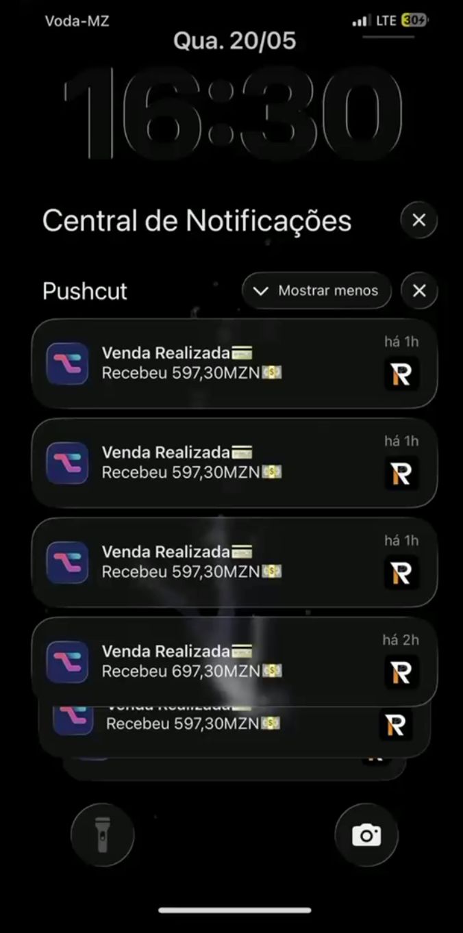 Prova de pagamento real 1 - Notificações de vendas Nexora